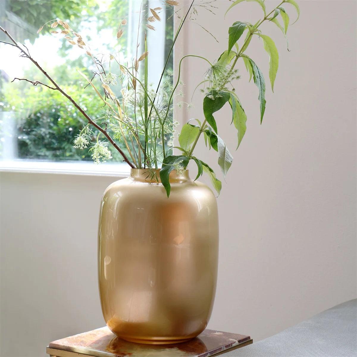 Vaas Artic M Goud Ø25 x H35 cm - Blommo