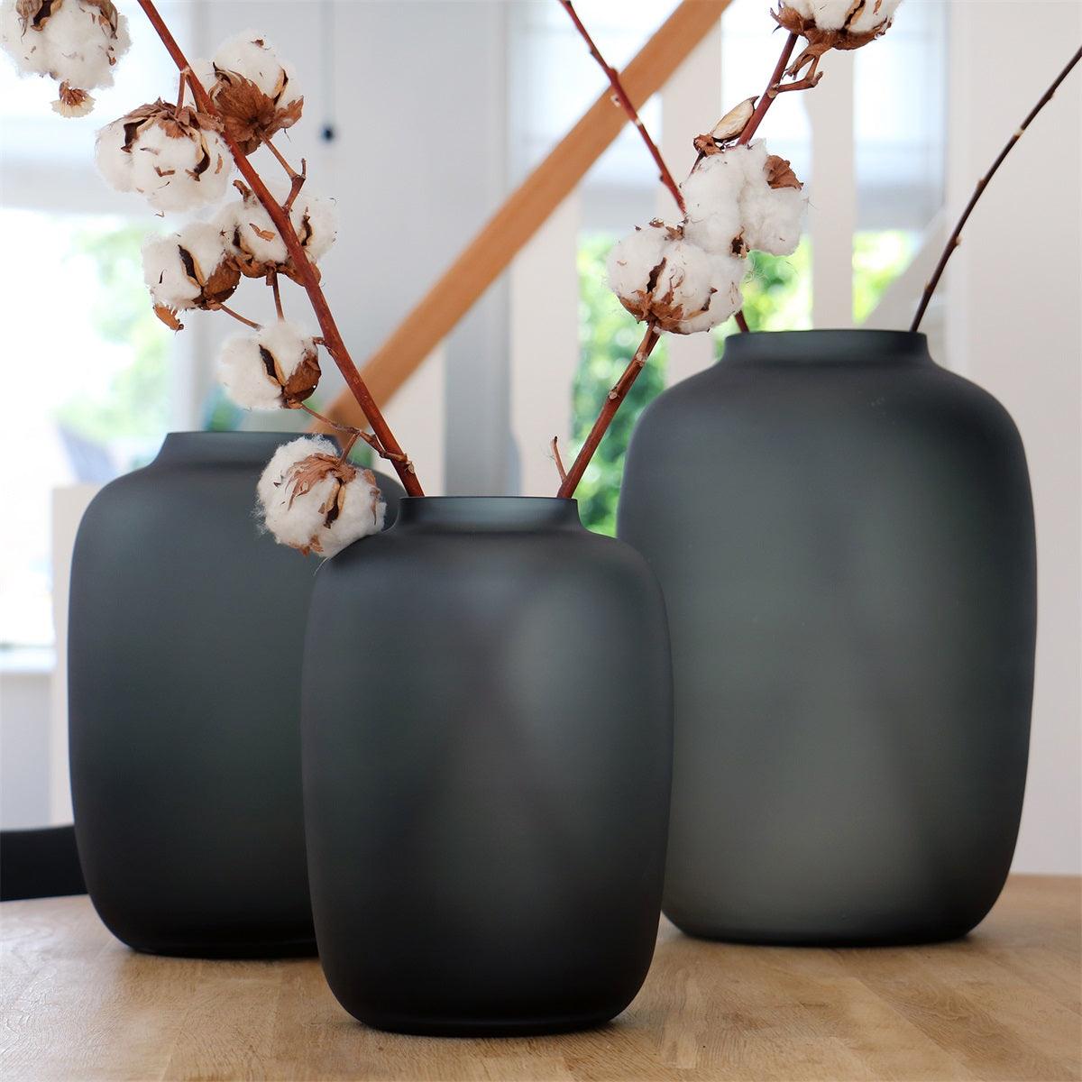 Vaas Artic M Satijn Grijs Ø25 x H35 cm - Blommo