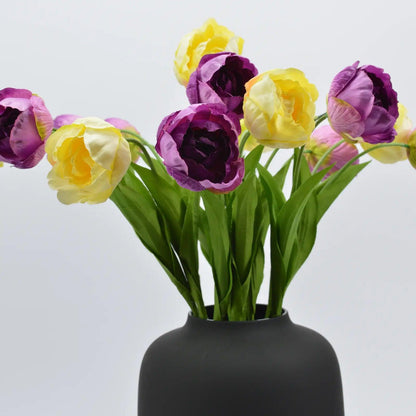 Bos 15 Paarse & Gele Kunst Tulpen - Blommo