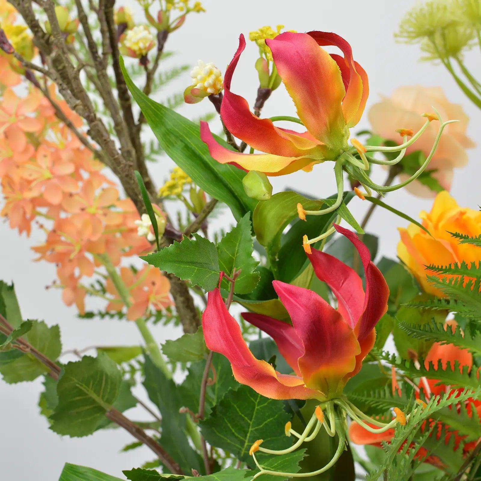 20x Stuks Decoratie Madeliefjes Bloemen Oranje Met Geel Kunstbloemen Versiering Hobby En Knutsel Materialen 20x Stuks Decoratie Madeliefjes Bloemen Oranje Met Geel Kunstbloemen Versiering Hobby En Knutsel Materialen