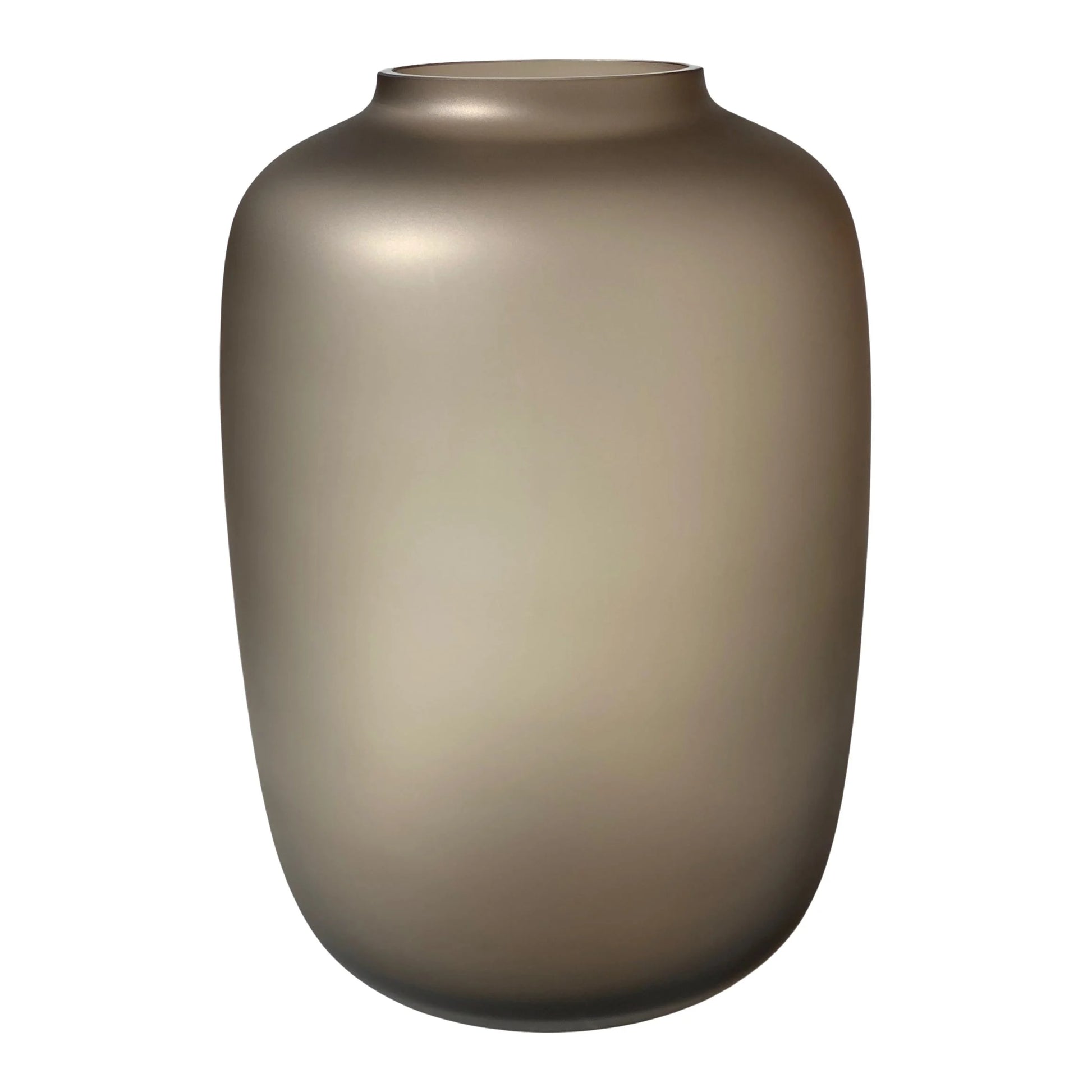 Vaas Artic M Satijn Taupe Ø25 x H35 cm - Blommo